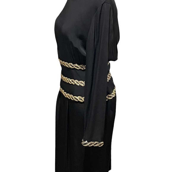 Vintage Albert Nipon 80s Glam Peekaboo Back Dress - Picture 8 of 12